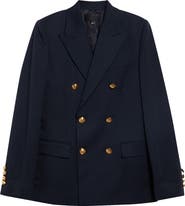 Nili Lotan Bruni Double Breasted Virgin Wool Jacket