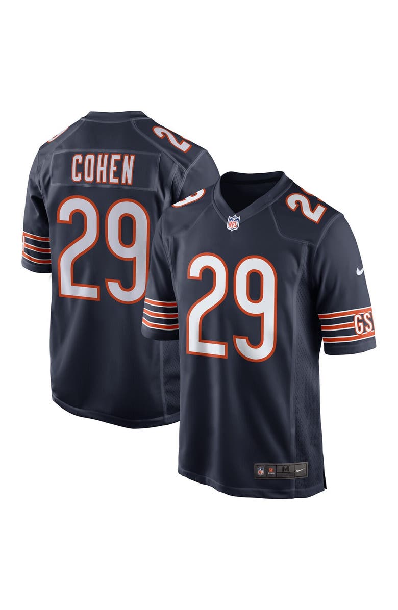Nike Men's Nike Tarik Cohen Navy Chicago Bears Game Player Jersey, Alternate, color,