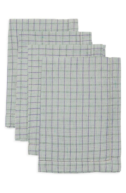 Set of 4 Handloom Linen Napkins