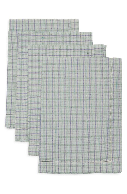 Commune Set Of 4 Handloom Linen Napkins In Multi