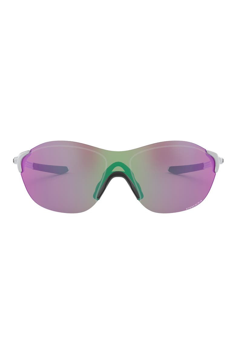 Evzero Swift 138mm Rectangular Sunglasses, Main, color, SILVER / PRIZM GOLF