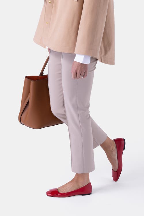 Bells & Becks Emma Ballerina Flat With Tab In Red