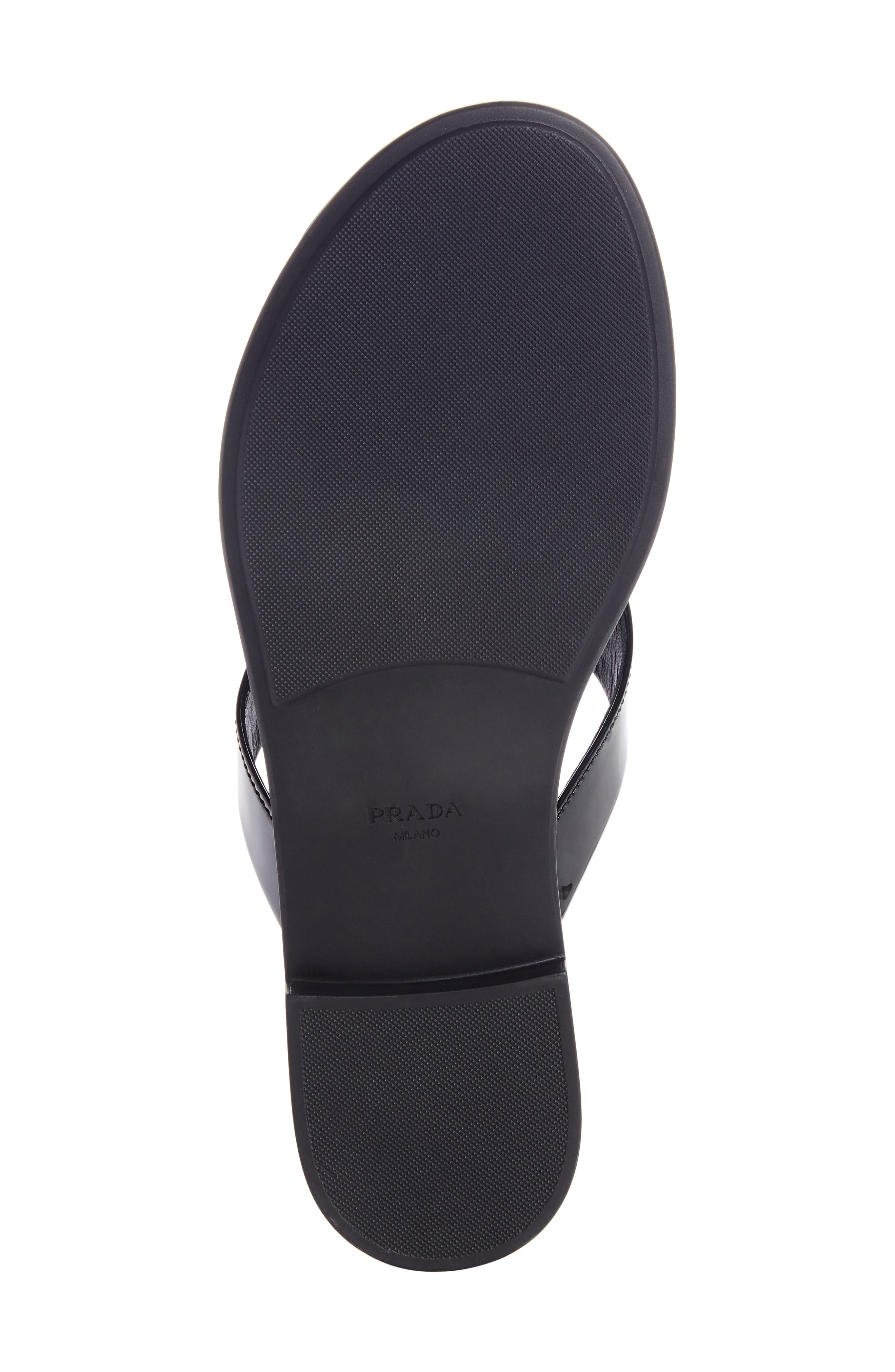 Prada Logo Thong Sandal, Alternate, color, 