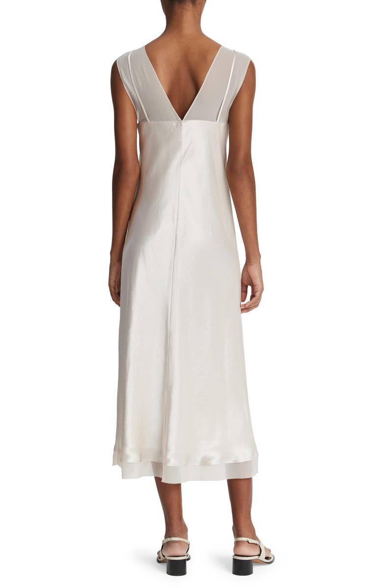 Vince Chiffon & Hammered Satin Slipdress, Alternate, color, 