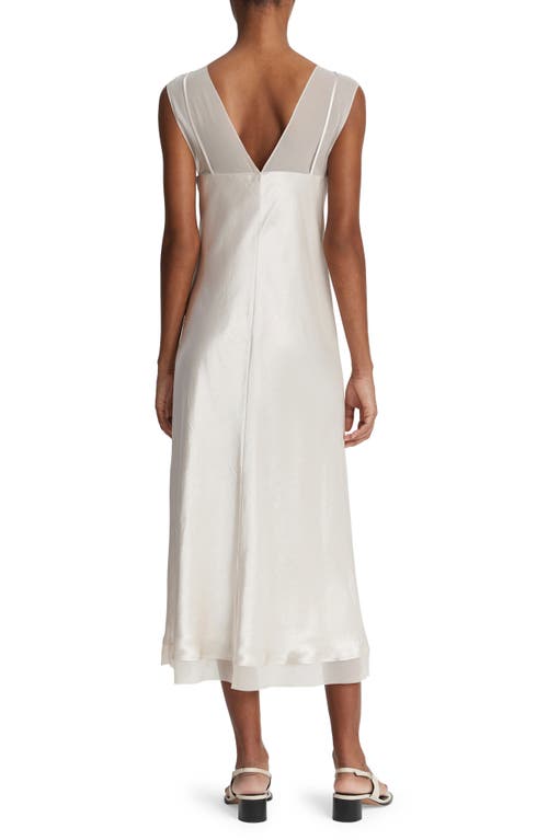 Vince Chiffon Layered Slip Dress In Champagne