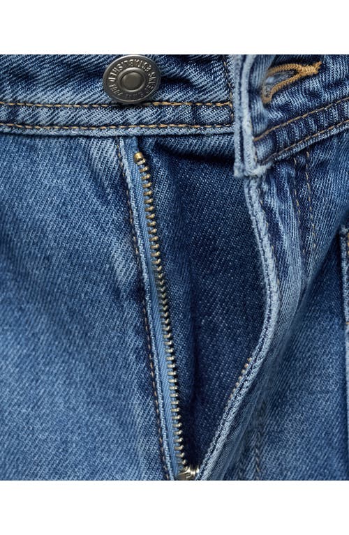 Mango Patch Pocket High Waist Wide Leg Jeans