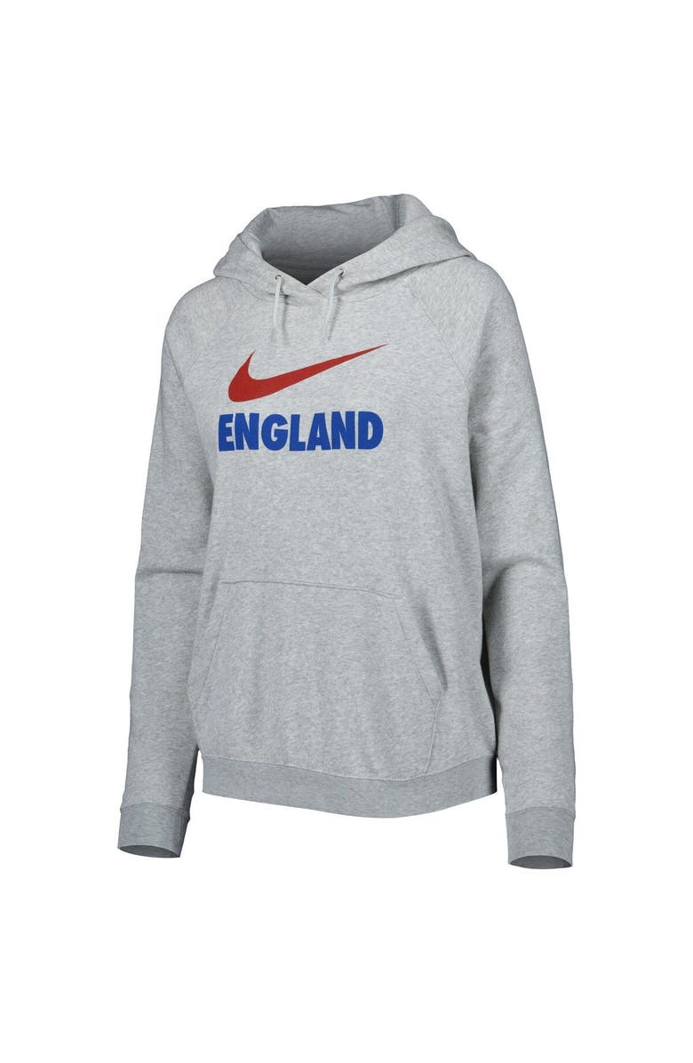 Nike Women's Nike Heather Gray England National Team Lockup Varsity Fleece Raglan Pullover Hoodie, Alternate, color, Heather Gray