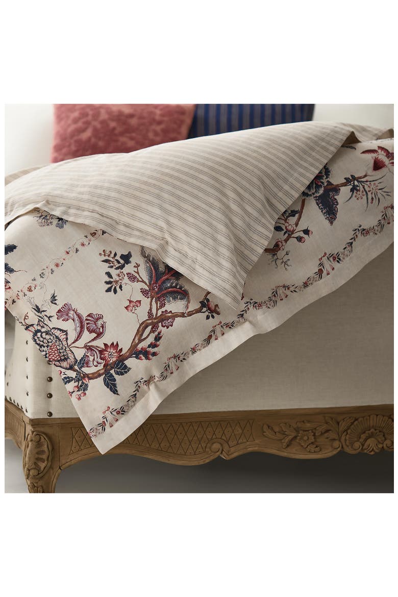 Annalise Flowering Vines Duvet Cover, Alternate, color, TRUE CREAM MULTI