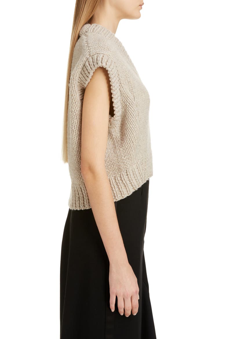 V-Neck Sweater Vest, Alternate, color, BEIGE