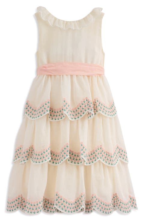 Kids' Sleeveless Tiered Organza Party Dress (Toddler, Little Kid & Big Kid)