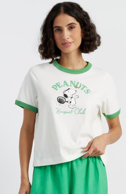 Cotton Snoopy Racquet Club T-Shirt