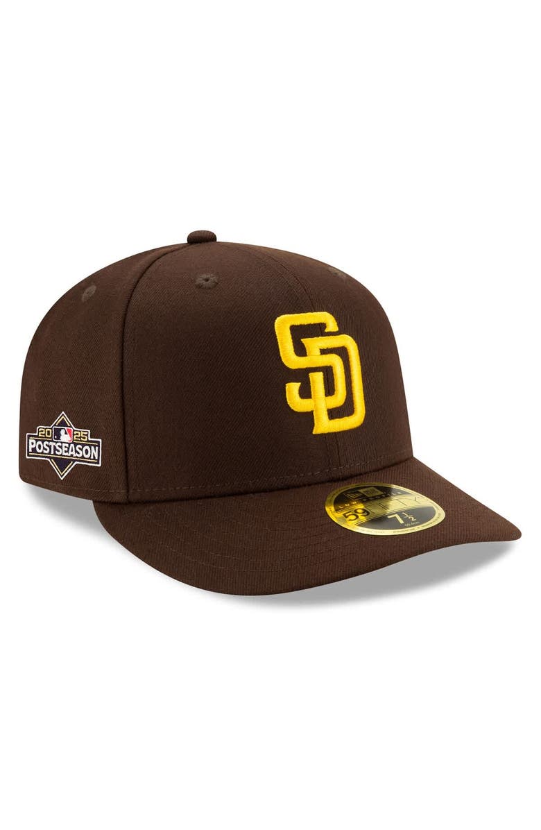 New Era Men's New Era Brown San Diego Padres 2025 MLB Postseason Side Patch Low Profile 59FIFTY Fitted Hat, Main, color, Brown