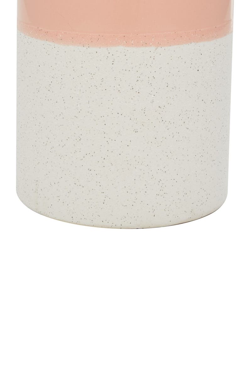 Ceramic Vase with Pink Top, Alternate, color, PINK