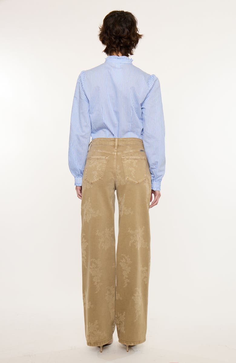 KanCan Wendy Mid Rise Wide Jeans, Alternate, color, Brown Floral