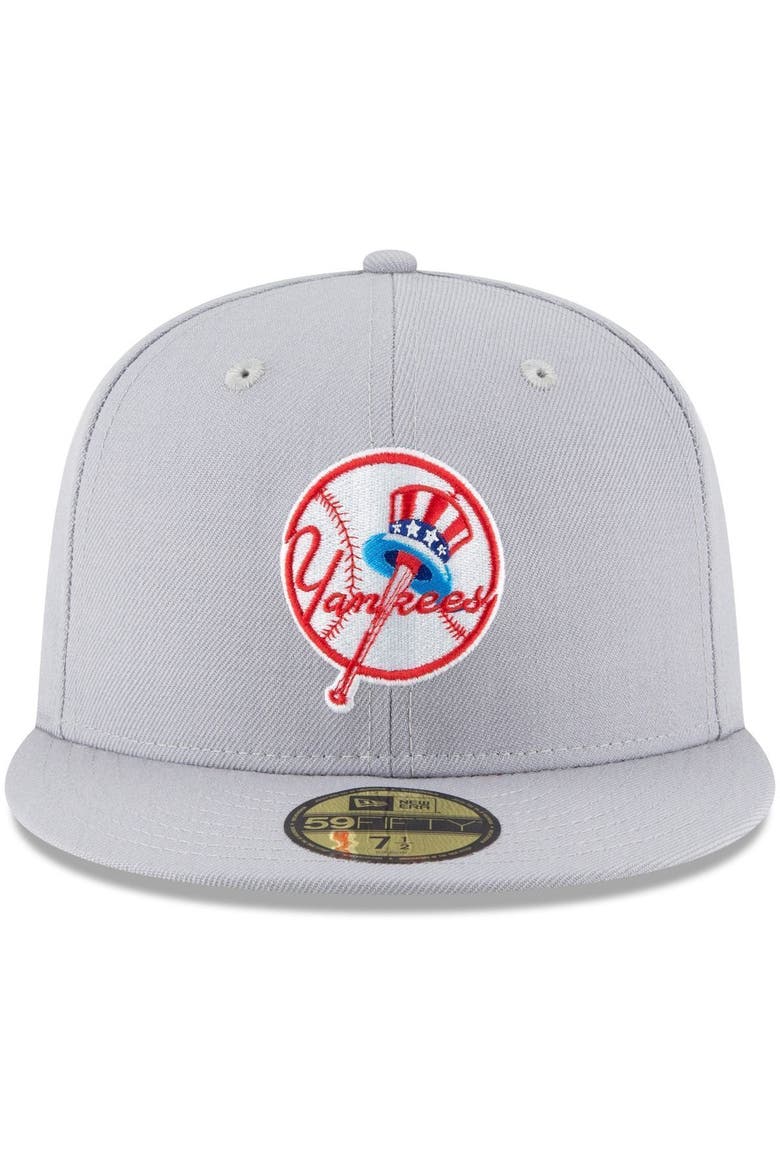 Men's New Era Gray New York Yankees Cooperstown Collection Wool 59FIFTY Fitted Hat, Alternate, color, Gray