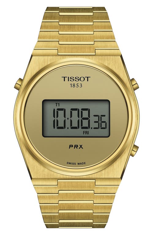 Tissot PRX Digital Bracelet Watch, 40mm in Gold at Nordstrom