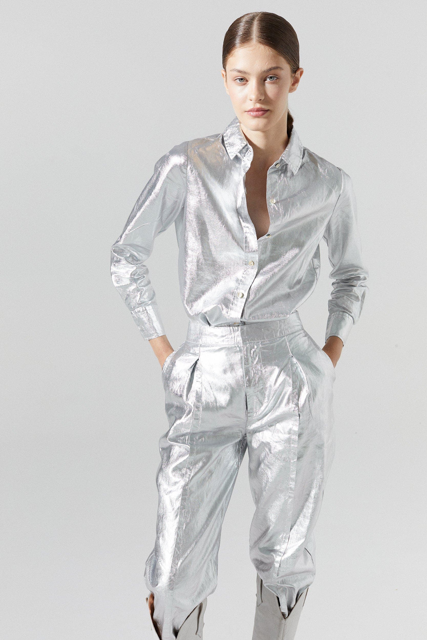 San Marino Metallic Linen Top - image 3