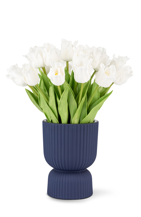 Marigold RealTouch Tulip Pedestal Arrangement