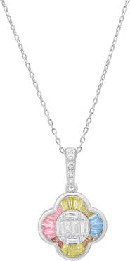 Queen Jewels Pastel Clover Pendant Necklace