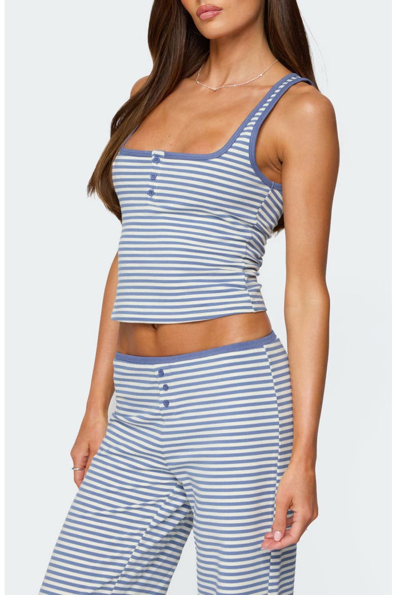 Monti Stripe Henley Camisole, Alternate, color, BLUE-AND-WHITE