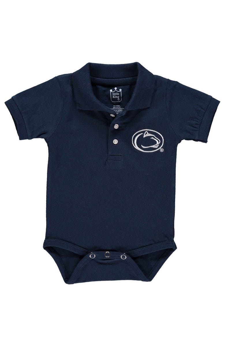 LITTLE KING Infant Navy Penn State Nittany Lions Polo Bodysuit, Main, color, 