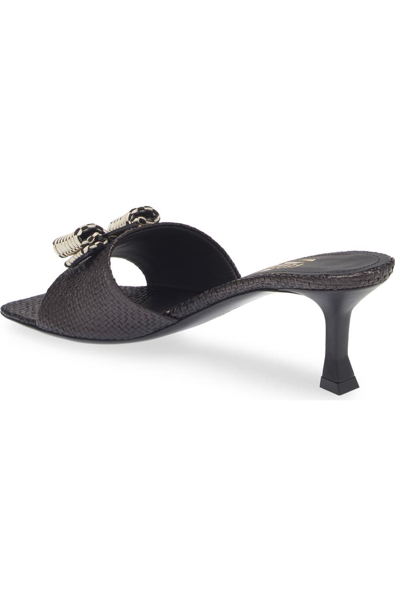 FERRAGAMO Vara Woven Bow Kitten Heel Slide Sandal, Alternate, color,