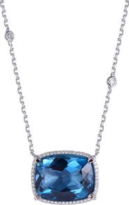 Kahn High Jewelry London Blue Topaz Necklace with Diamonds