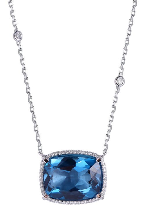 Kahn High Jewelry London Blue Topaz Necklace With Diamonds In London Blue
