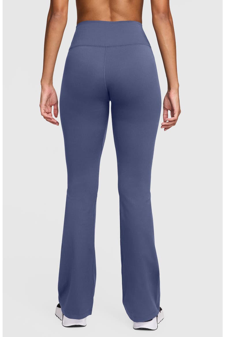 One Dri-FIT High Waist Flared Leggings, Alternate, color, BLUE/ WHITE
