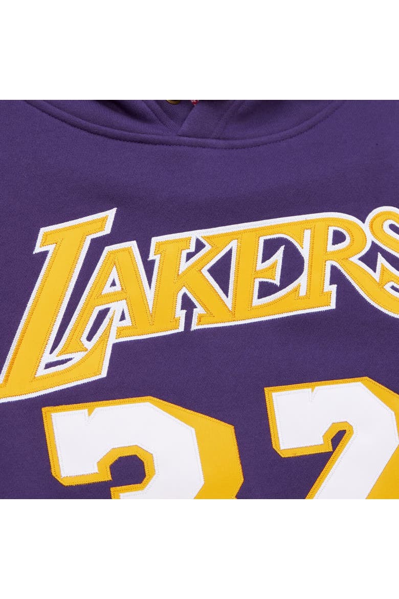 Men's Mitchell & Ness Magic Johnson Purple Los Angeles Lakers Name & Number Hoodie, Alternate, color, Purple