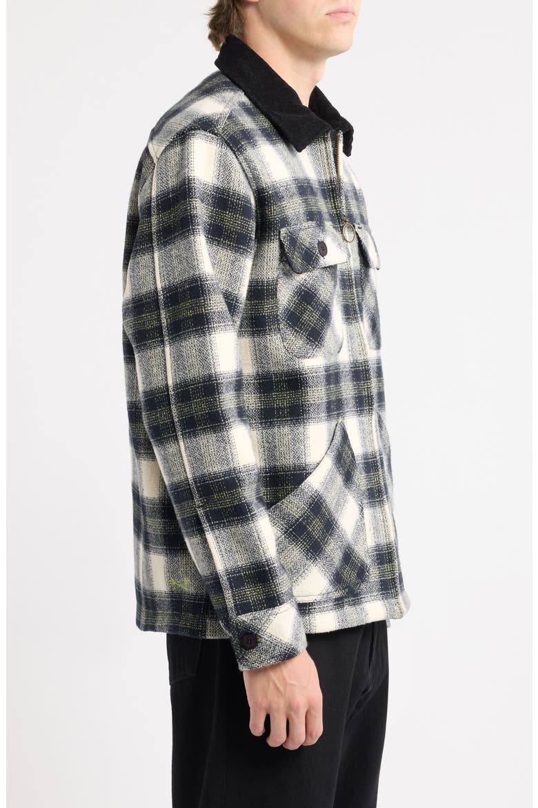 Waterford Plaid Cotton Jacket, Alternate, color, WHITE/BLACK