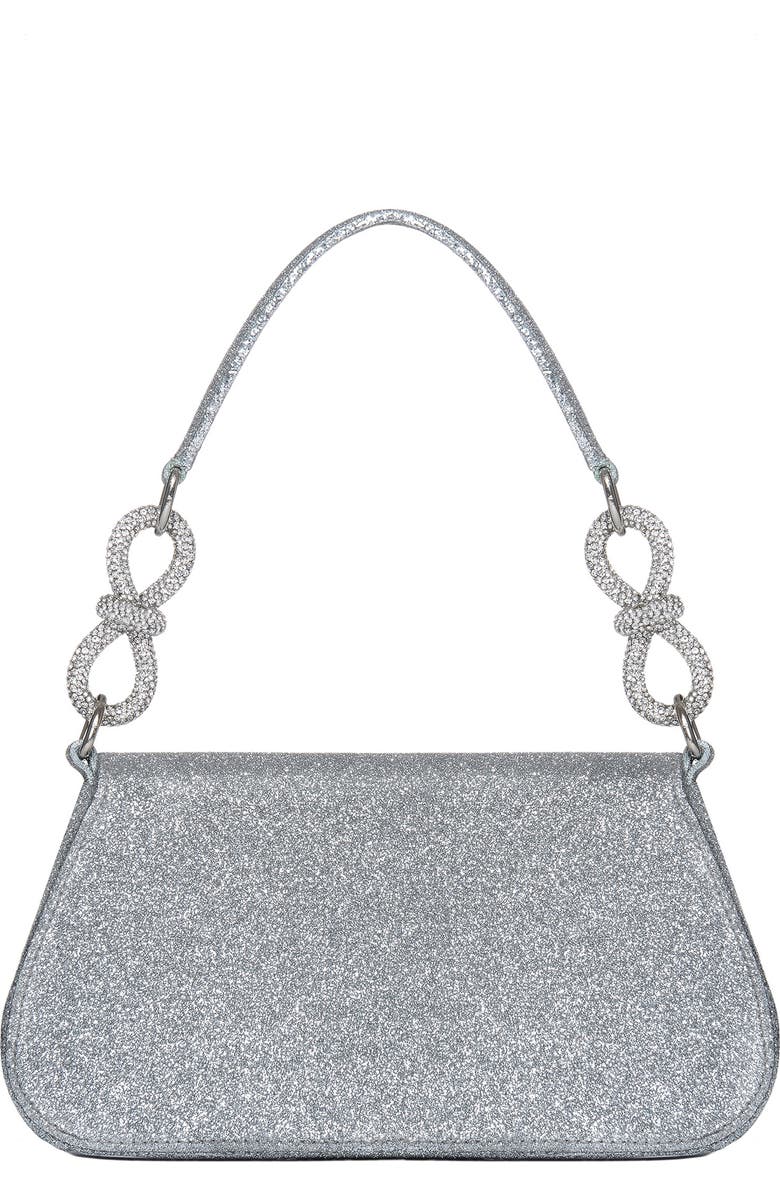 Mach & Mach Medium Carrie Crystal Flower Glitter Shoulder Bag, Alternate, color,