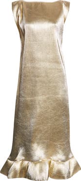 MELITTA BAUMEISTER Puffle Metallic Ripple Dress