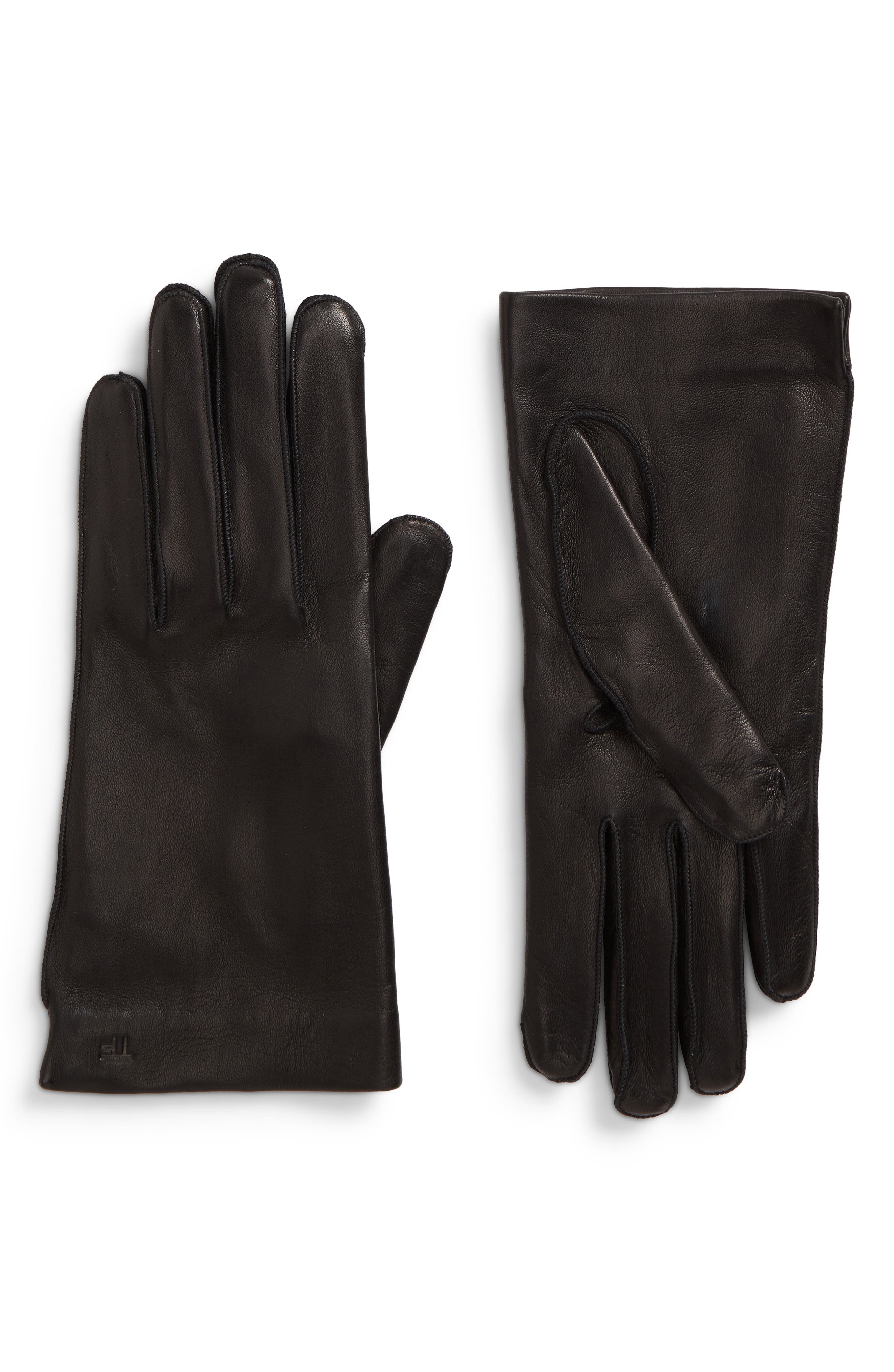 Tom Ford Soft Napa Sheepskin Leather Gloves In Black
