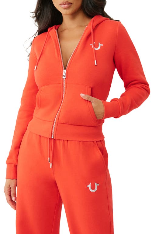 True Religion Classic Zip Hoodie In Orange