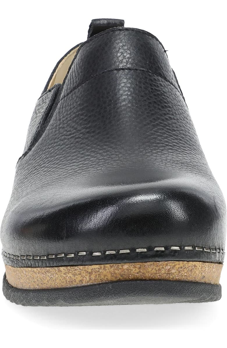 Dansko Meara Milled Leather Clog, Alternate, color, Black