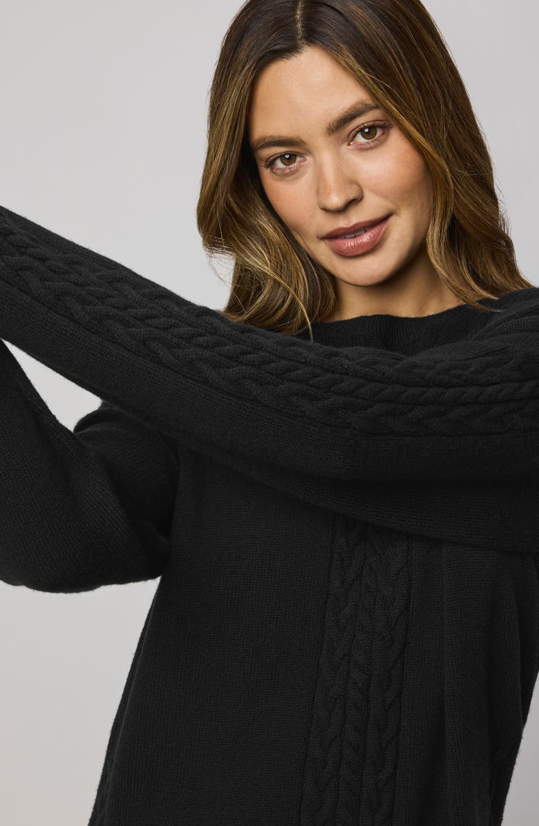 Splendid Jet Set Crewneck Sweater, Alternate, color, Black