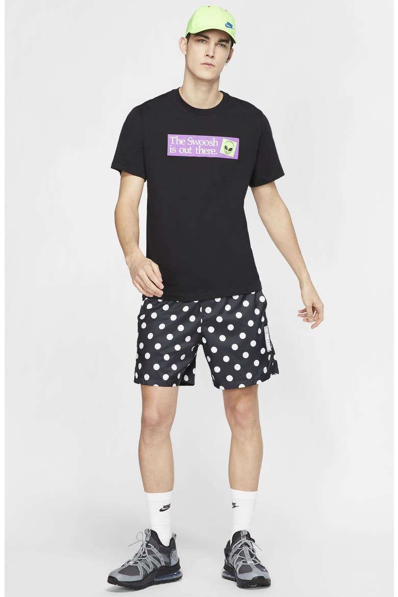 Sportswear JDI Polka Dot Shorts, Alternate, color, BLACK