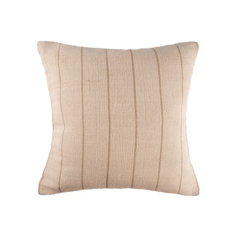 Jute Stripe Cotton Throw Pillow, GET