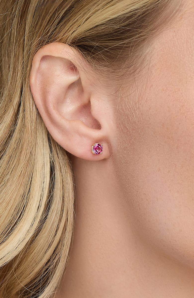 Bony Levy Pink Topaz Stud Earrings, Alternate, color, 