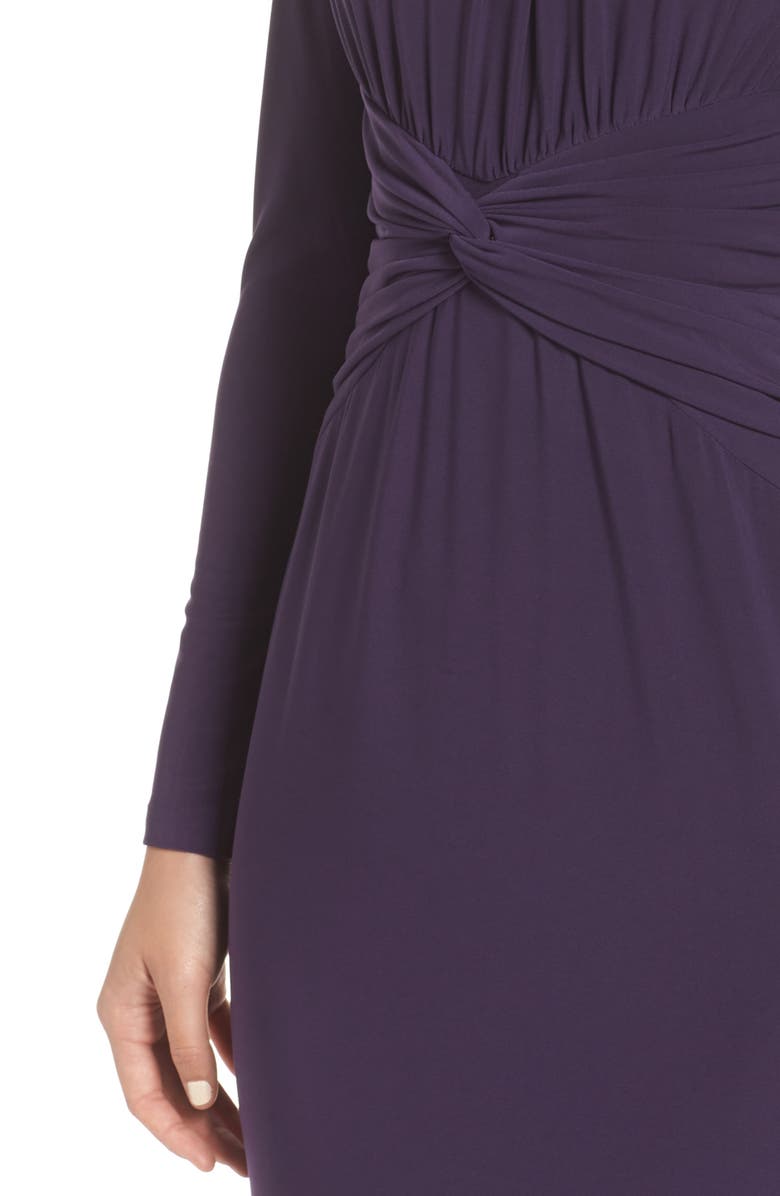 Adrianna Papell Twist Waist Knit Dress, Alternate, color, 