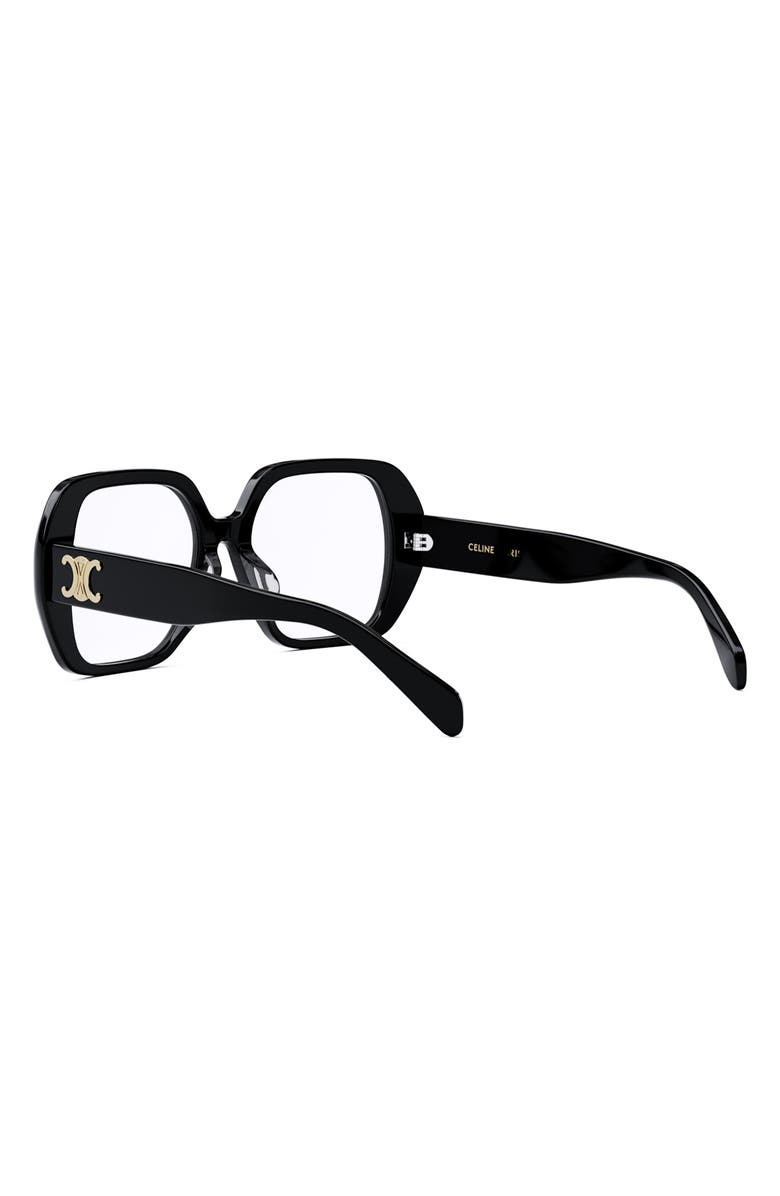 CELINE Triomphe 55mm Square Reading Glasses, Alternate, color,