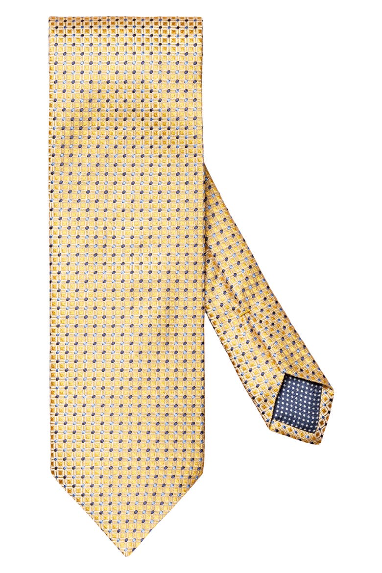Diamond Neat Silk Tie, Main, color, MEDIUM ORANGE