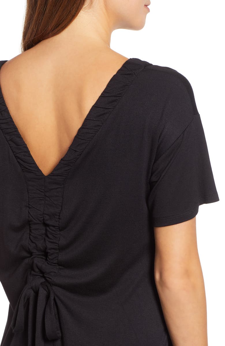 Bobeau Cinched Back Maxi Dress, Alternate, color, 