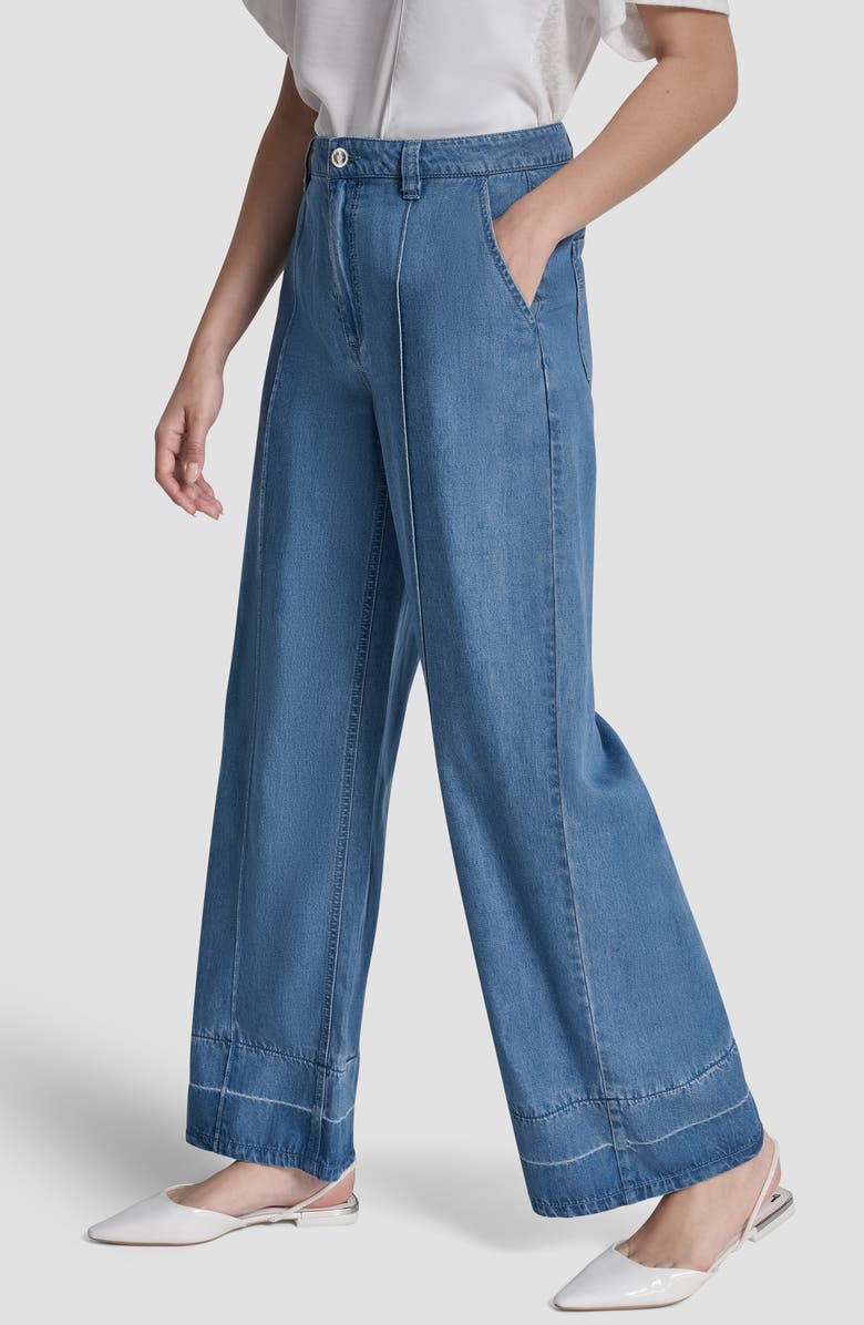 DKNY Front Seam Straight Leg Jeans, Alternate, color, Liberty Sky Wash