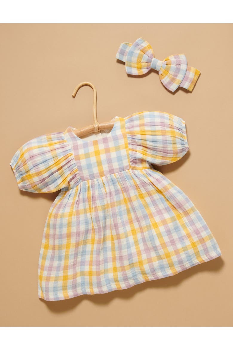 Gathered Dress, Alternate, color, Lila Check