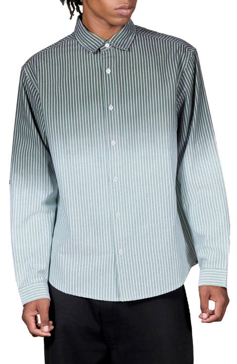 Fade Stripe Button-Up Shirt