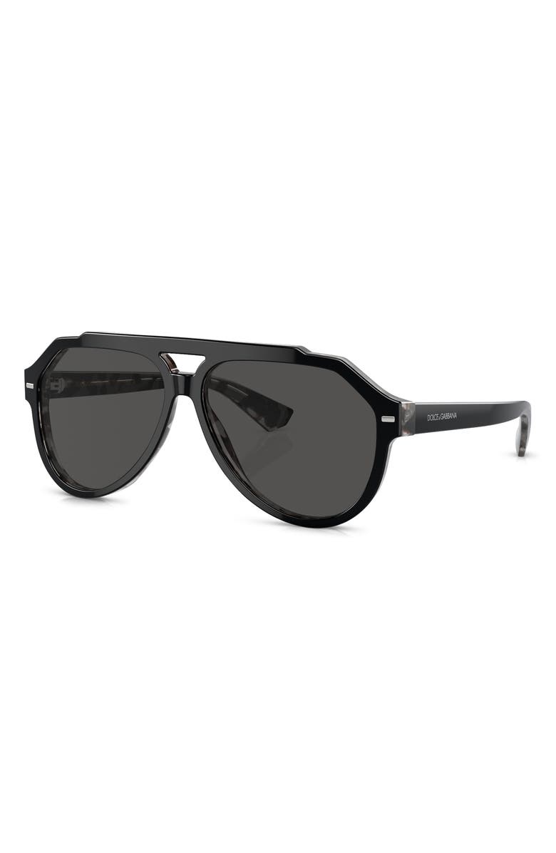 Dolce&Gabbana 60mm Pilot Sunglasses, Alternate, color,