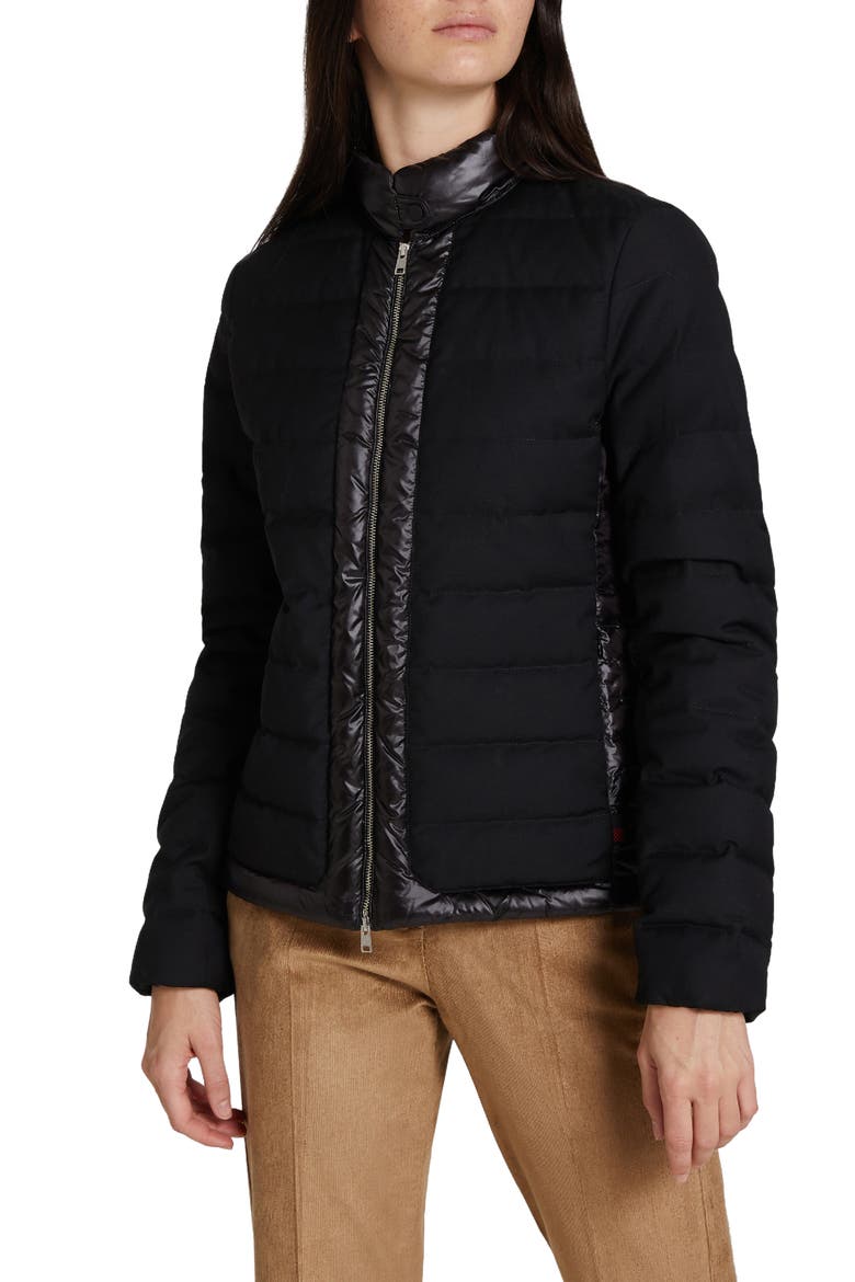Luxe Clover Water Resistant Jacket, Main, color, BLACK