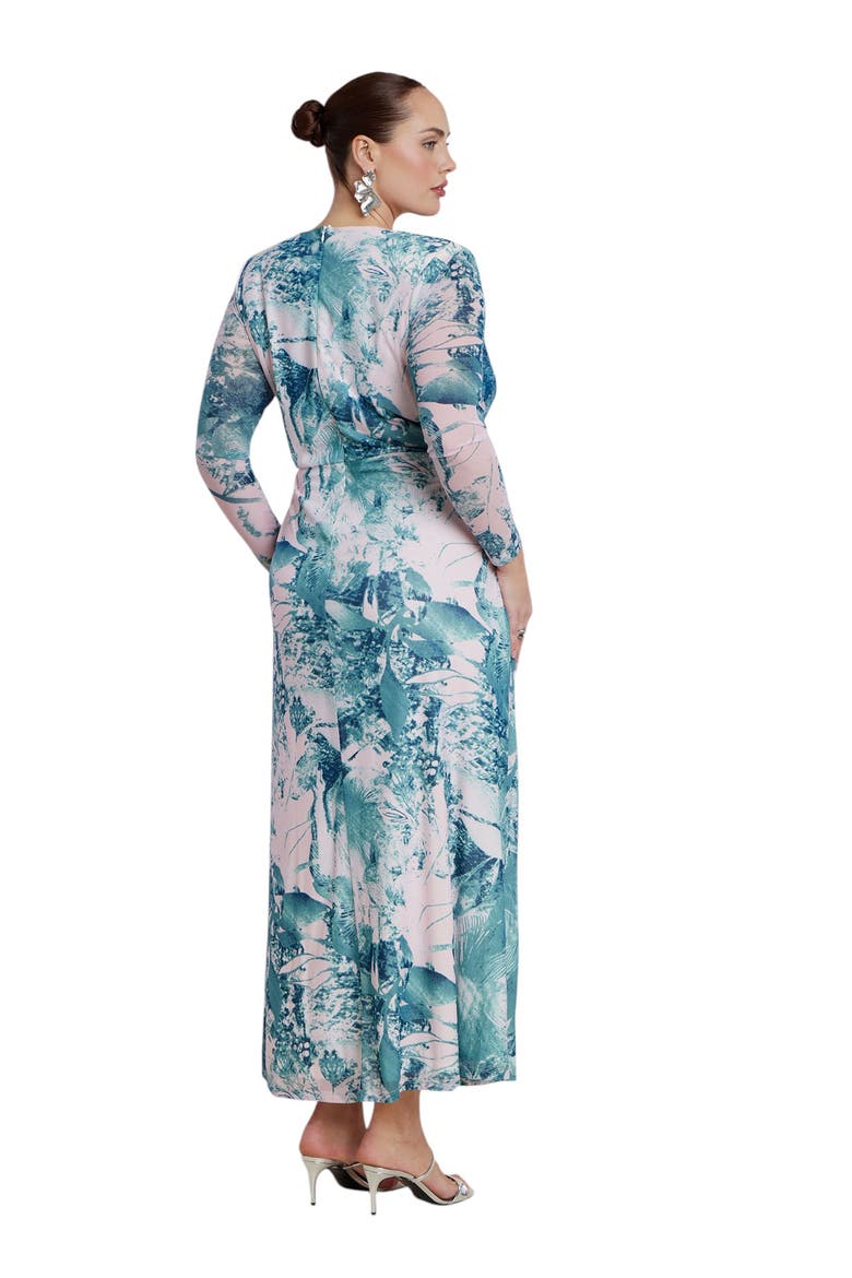 Patbo X Eloquii Printed Mesh Maxi Dress, Alternate, color, SALINA